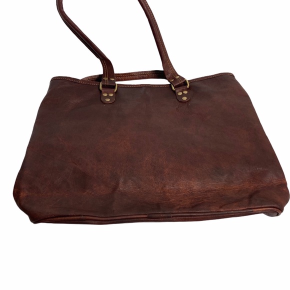 PASCADO leather tote bag satchel zip closure - Picture 6 of 12